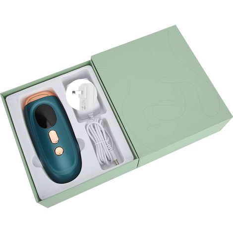 Appareil d'épilation IPL Flash 990 000, 5 niveaux réglables, sans douleur permanent, prise US 110-240V, vert foncé (1/5)