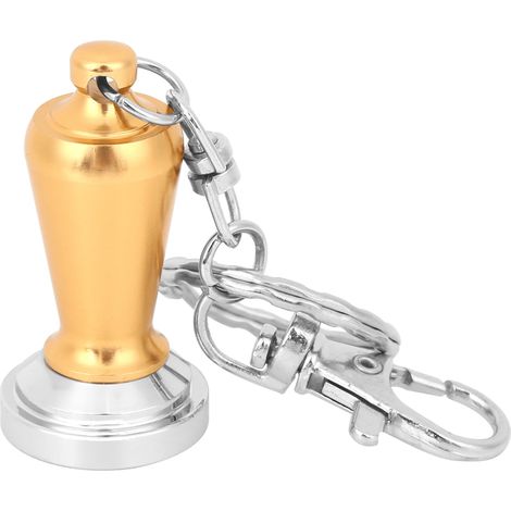 Mini Pilon à Café Porte-Clés Marteau à Poudre Accessoire de Machine à Café Cadeau Jaune (1/5)