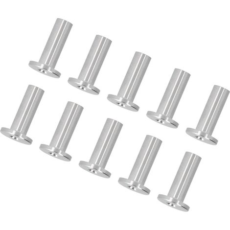 10 manchons de protection en acier inoxydable haute résistance à la traction, anti-fatigue et résistants aux intempéries pour câbles et garde-corps, 1/8 (1/5)