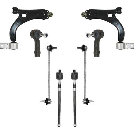 KIT BRACCIO OSCILLANTE 8 PEZZI COMPATIBILE CON FORD FIESTA V (JH, JD) 1.4 TDCi 11.200 / Kit Sospensione Completo OE/OEM / Bracci Oscillanti + Testine Sterzo / Sostituzione Diretta OEM