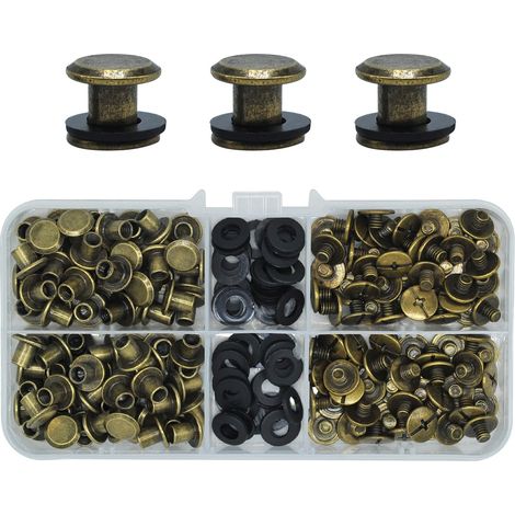 60 Set Chicago Screw Post M5x6mm Kit de vis de reliure (Bronze)