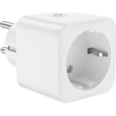 Prise de connexion WiFi, prise intelligente 16A 3680W, compatible avec Alexa Google Home, avec commande vocale et télécommande, prise de minuterie avec fonction minuterie (1 Pack) (1/3)