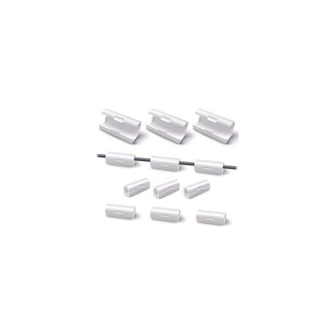 Lot de 40 supports de câbles auto-adhésifs blancs - Clips de rangement de câbles - Clips ronds pour rangement de câbles - Pour bureau et maison (1/5)