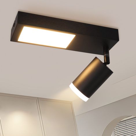 GBLY LED Deckenlampe Schwarz Deckenleuchte - Deckenstrahler 3000k 10W Deckenspot GU10 Flurlampe Modern Wandleuchte Innen für Küche Schlafzimmer Flur (1/5)