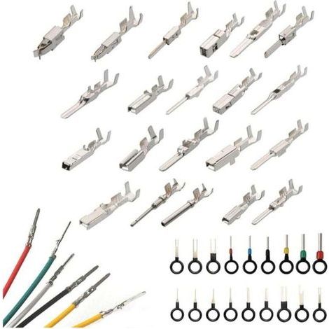 Juego de 340 conectores para automóviles, enchufes para cableado automotriz, tamaños de 1 a 3,5 mm. (1/4)