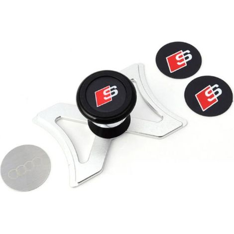 Supporto magnetico per telefono da auto con rotazione a 360°, accessorio per lo stile automobilistico, argento, per Audi A3 S3 RS3 8V (1/5)