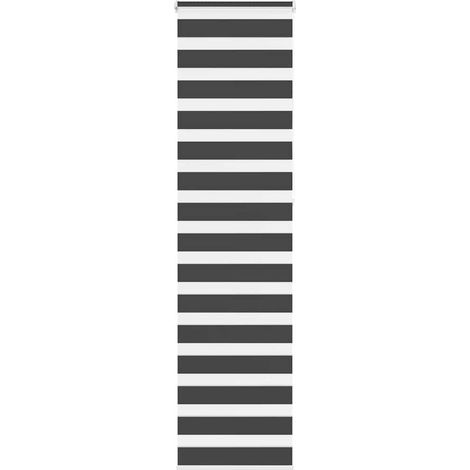 Doppelrollo Schwarz 65x230 cm Stoffbreite 60,9 cm Polyester