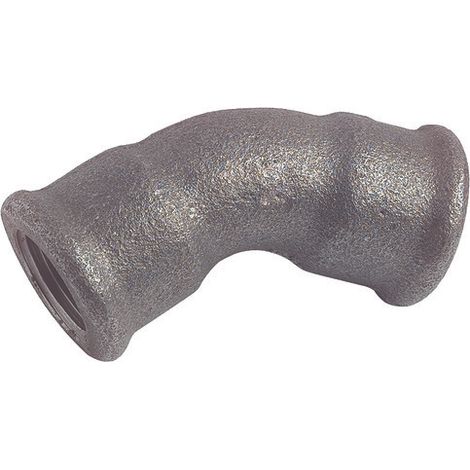 Lot de 10 coudes 45° grand rayon fonte noire à visser - femelle 1'' (26/34)