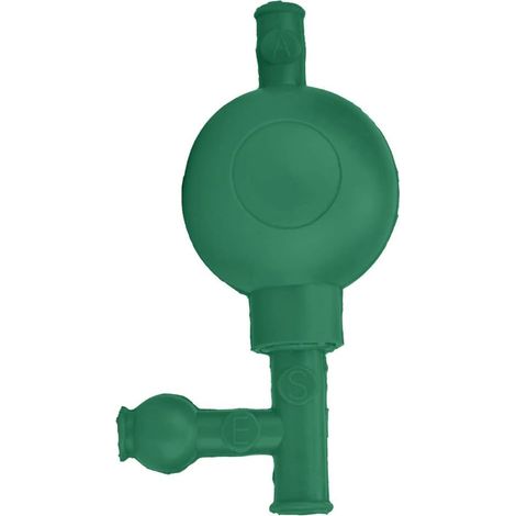 Poire D'aspiration en Caoutchouc de Laboratoire Poire de Remplissage de Pipette Quantitative à 3 Soupapes pour Laboratoires Industriels et Chimiques(Vert) (1/5)