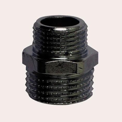 Cornat Reduziernippel messing verchromt 1/2 x 3/8 Außengewinde Nippel