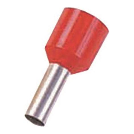 Intercable Aderendhülse ICIAE1012K kurzschlusssicher 10qmm 12mm rot verzinnt 100 Stk (1/2)