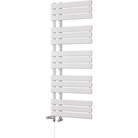 Tristan - White Dual Fuel Towel Rail H1292mm x W500mm Standard (1/3)