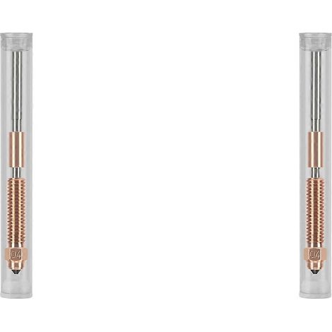 2 boquillas para Creality K1C/K1 Max/Ender-3 V3 de alto flujo, bimetálicas de cobre y titanio, todo en uno, de intercambio rápido, de 0,4 mm (0,4 mm)