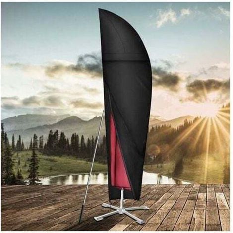 Funda para sombrilla voladiza, impermeable, resistente al viento y a los rayos UV, fabricada en tela Oxford 210D resistente. Funda protectora para sombrilla con mástil telescópico (280x30/81/45cm) - C