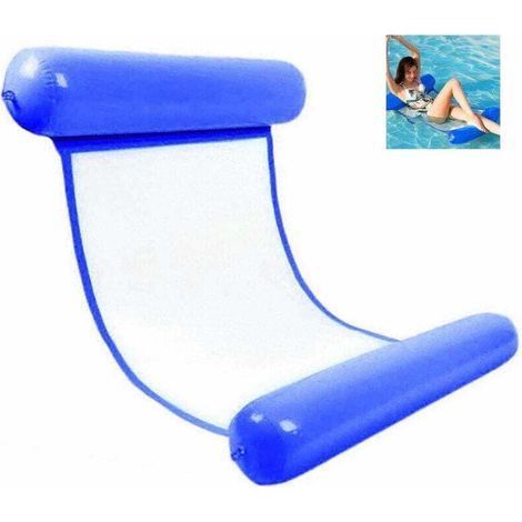 Inflatable Water Hammock, Floating Recliner Float Hammock, Inflatable Floating Bed Hammock 4-in-1 Multi Use Foldable Floating Hammock Portable Ultralight Float for Adult - (Navy Blue)-F (1/4)