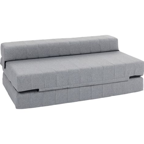 Divano letto da pavimento 2 in 1 pieghevole 138x80x50 cm grigio fino a 250 kg HOMVRA (1/5)