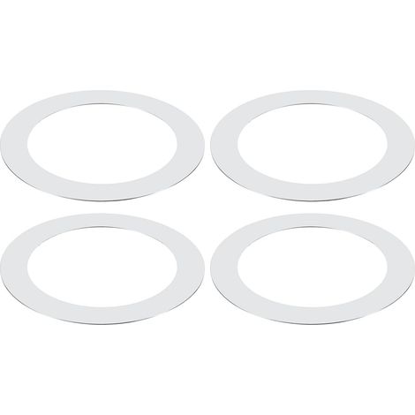 2.99" ID 4.72" OD 4 Piece Metal Cover Recessed Light Trim for Ceiling, Wall, Recessed Lighting, Matt Chrome Finish (1/5)