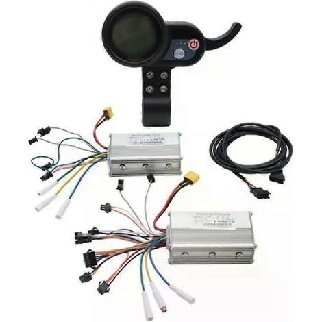 Contrôleur double entraînement pour trottinette électrique JP 48V 52V 60V 25A 50A, contrôleur sans balais AB, kit de contrôleur d'entraînement avant et arrière 1 (1/5)