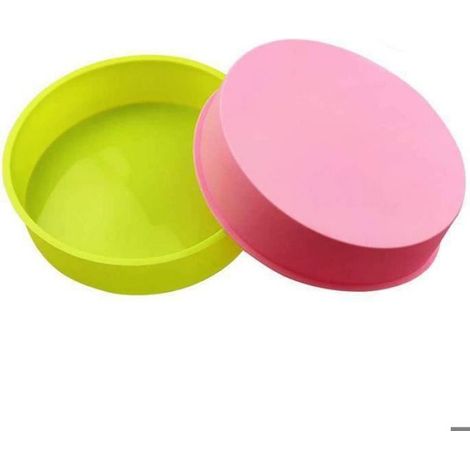 Moules à Gâteaux Ronds - - Silicone - Diamètre de 8 pouces - Antiadhésifs - Ustensiles de Cuisson (1/4)