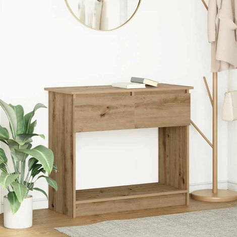 vidaXL Tavolo Consolle Cassetti Rovere Artigianale 85,5x38,5x74,5 cm