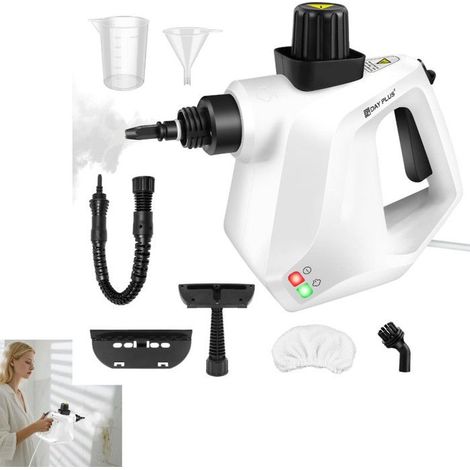 1000W Steam Cleaner, temperature 110°C, multi-purpose, with brush and included accessories