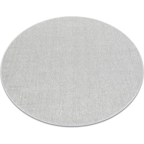 Tappeto CASABLANCA LOOM cerchio argint, loop, morbido interno ed esterno grey rotondo 100 cm