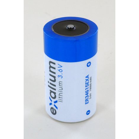 Pile lithium 3,6V 19Ah D EXALIUM ER34615EXA (1/2)