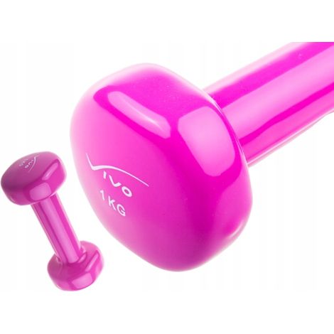 Mancuernas VIVO de 1 kg, color rosa, 1 unidad. (1/4)