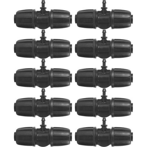 10 stücke 16mm zu 4/7 Garten Schloss Stacheldraht T-anschluss für PE Schlauch Garten Bewässerung (1/4)