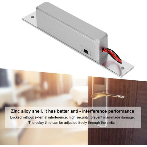Serrure électrique à pêne dormant GK-202 12V DC pour contrôle d'accès et sécurité des portes (1/4)