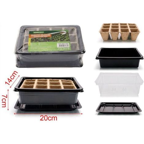 Dispositif de sélection de semis Ensemble de 4 pièces Pot de semis intelligent Boîte de germination domestique Artefact de plantation de balcon Boîte de semis de légumes charnus Plantation de jardin I (1/3)