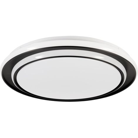 Plafoniera Moderna Moschetta Acciaio Nero Plastiche Bianche Led 36W 4800Lm Ip20