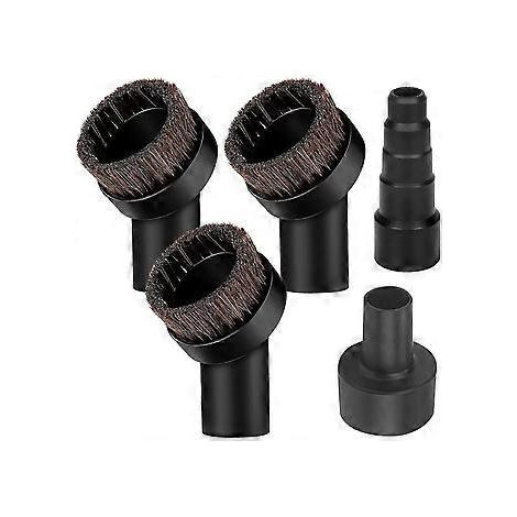 Staubsaugerbürstenaufsatz, 1 1/4 Zoll, runde, weiche Rosshaar-Staubsaugerbürste mit 2 1/2 Zoll auf 1 1/4 Zoll Schlauchadapter (1/5)