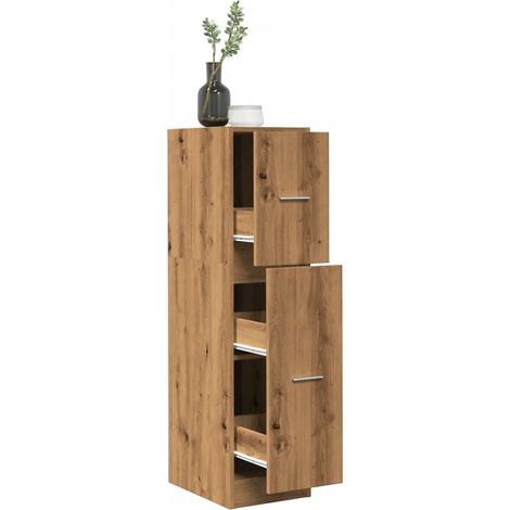 Armario botiquín madera ingeniería roble artisian 30x41x118 cm vidaXL (1/5)