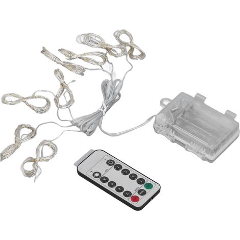 Guirlande lumineuse parapluie étanche sur piles installation simple LED pour déco camping tente extérieur blanc chaud (1/5)