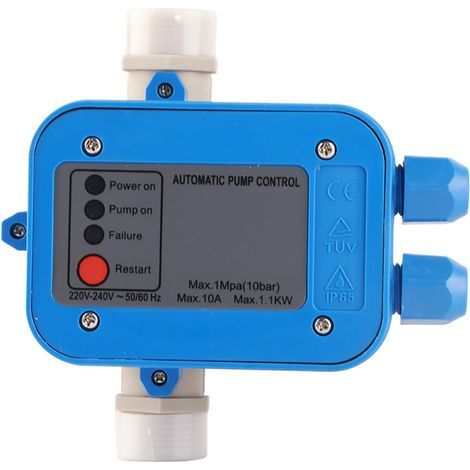 Regolatore di pressione, regolatore automatico di pressione per pompa dell'acqua 10A 1.1Kw, pressostato elettronico regolatore 1Mpa 10 Bar (1/5)