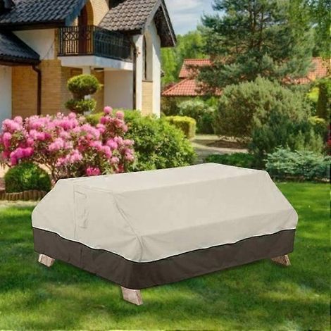 Housse de table de pique-nique Bitubi 70/72 pouces ultra-résistante en toile 600D durable, coupe-vent et protection UV pour l'hiver. Idéale pour les tables et chaises de patio. (1/5)