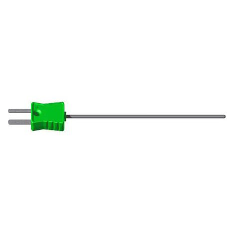 Thermocouple type K Ø 1.5mm, L 500mm, +800°C max à Fiche mâle miniature ( Prix pour 1 )