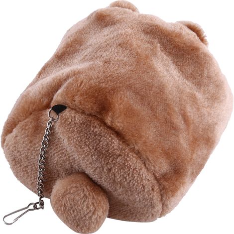 Nid pour animaux de compagnie, mignon, doux et chaud, style dessin animé, pour hamster, souris, petit animal, grotte, hamac (marron foncé) (1/5)