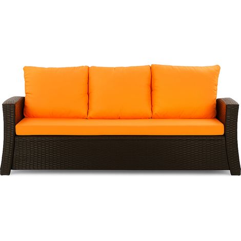 Coussins de canapé meubles de jardin en résine tressée Orange, Coussins balançoire d'extérieur 140x60x50cm Coussin de banc de jardin extérieur -Mix (1/5)