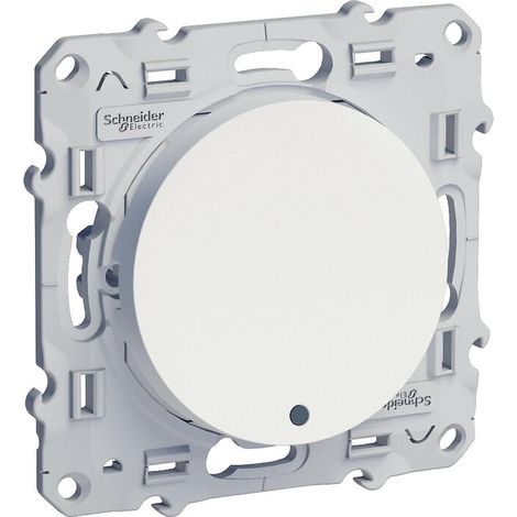 Schneider Electric – Va-et-vient lumineux Odace blanc 10A à vis – LED orange 1,5 mA – Pour installation électrique – Usage local ou témoin lumineux