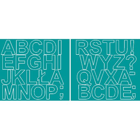 Selbstklebende Buchstabenaufkleber, 5 cm, türkis glänzend (1/2)