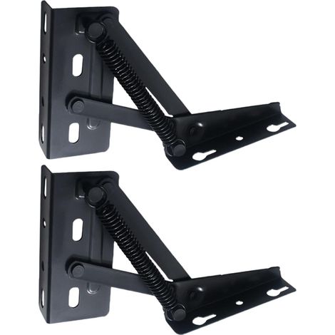 Lot de 2 charnières de rangement pliables à 80 degrés avec charnière à ressort, accessoire de quincaillerie pour meubles avec fonctionnement fluide (1/4)