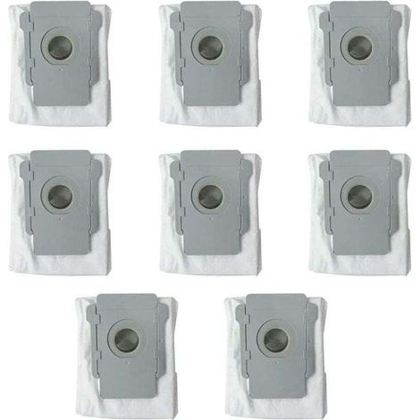 8er-Pack Einweg-Ersatzstaubbeutel für iRobot Roomba i7 i7+ / i7 Plus E5 E6 E7 S9 S9 Saugroboter, inklusive Reinigungsstation und Zubehörset für Schmutzfangbeutel (1/4)