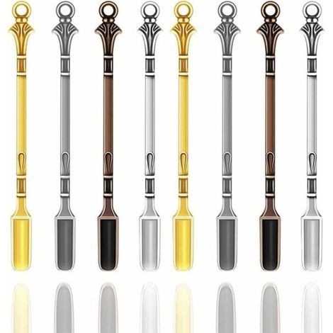 Mini misurini per polveri, per medicinali, sali, spezie, piccoli barattoli di spezie, set da 8 piccoli cucchiaini da fiuto - Pompa per salse (1/3)