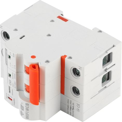 Disjoncteur WiFi Intelligent 2P Rail DIN AC 230V TOWSM1‑100 Maison Usine (1/5)