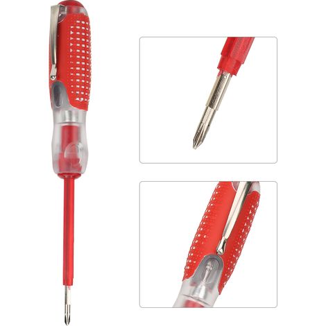 Spannungsprüfer mit Doppelfunktion 100-500V (Kreuzschlitz- und Schlitzschraube) (1/5)