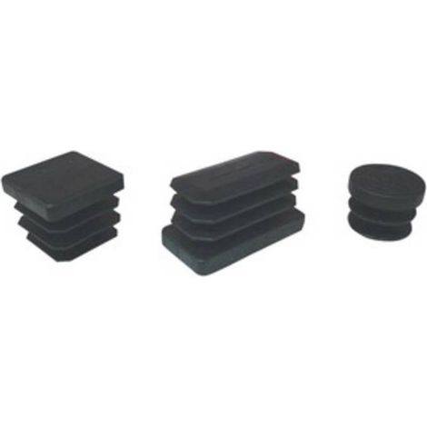 100 x PUNTALE ALETTATO TONDO 35 MM PLASTICA NERO