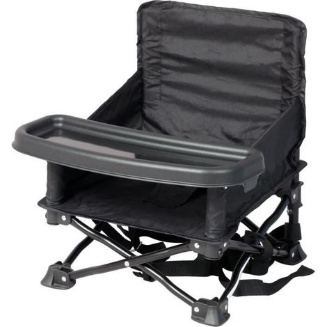 Booster seat - BAMBISOL - 6/35 months - Converts into a child's chair 3/5 years - Foldable - Black (1/5)