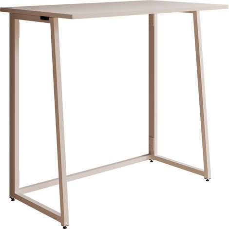 Schreibtisch klappbar Metallbeine 80,5x75,5x41,7cm Tischplatte Modell Gala Weiß